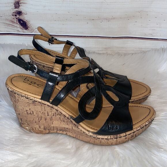 B.O.C. Jayna Caged Cork Wedge High Heel Sandals 11 - Picture 2 of 11